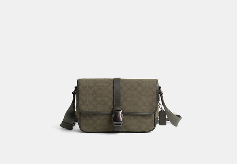Coach Restored League Messenger Bag In Signature Canvas Jacquard