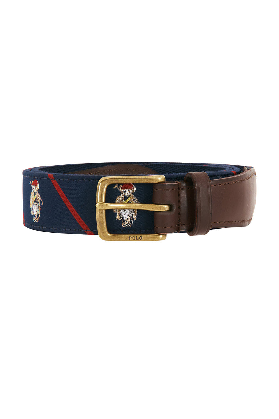 Polo Ralph Lauren Ribbon & Leather Seasonal Bear Belt