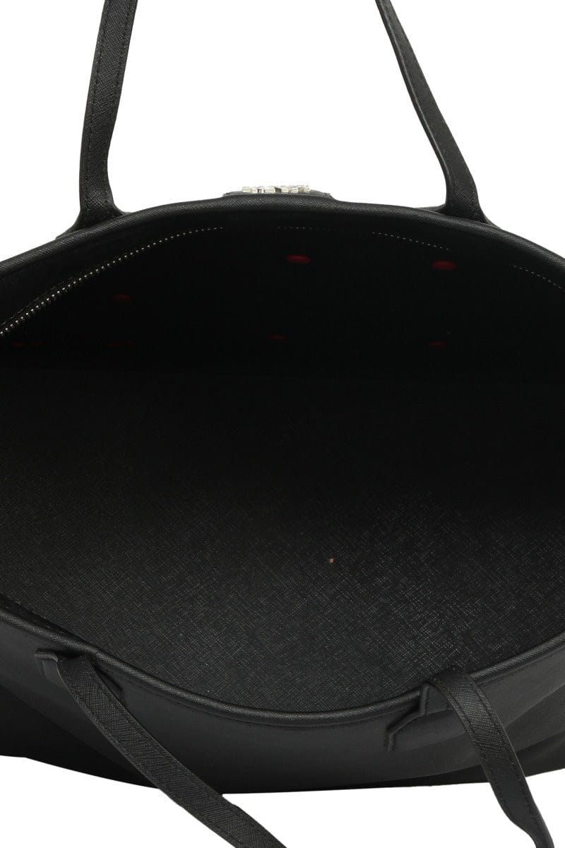 Karl Lagerfeld Robot Shopper Black Leather Tote Bag