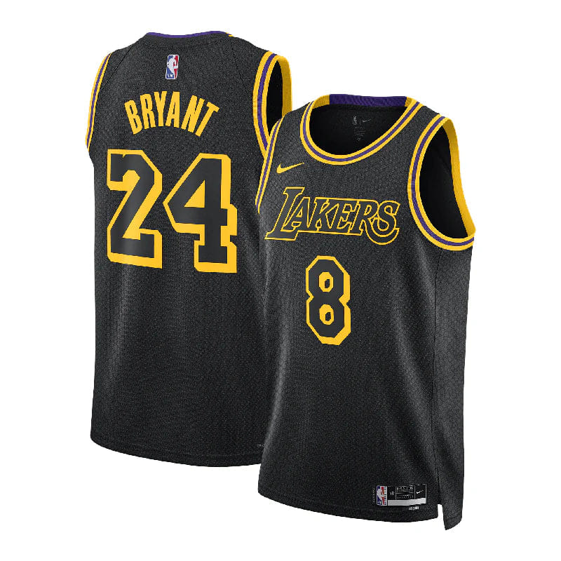 Nike (FW23) Nike Kobe Mamba Mentality Los Angeles Lakers City Edition Swingman Jersey (FW23) Black (مهاجم 23) كوبي مامبا عقلية لوس انجليس ليكرز سيتي اديشن سوينغمان جيرسي (FW23) اسود