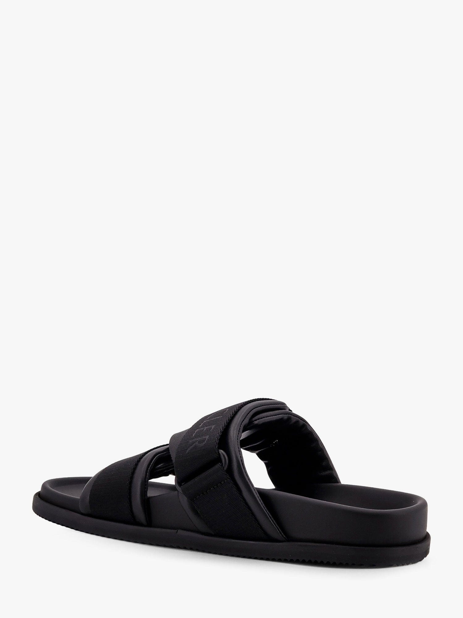 Moncler Mon summer leather sandals with nylon details