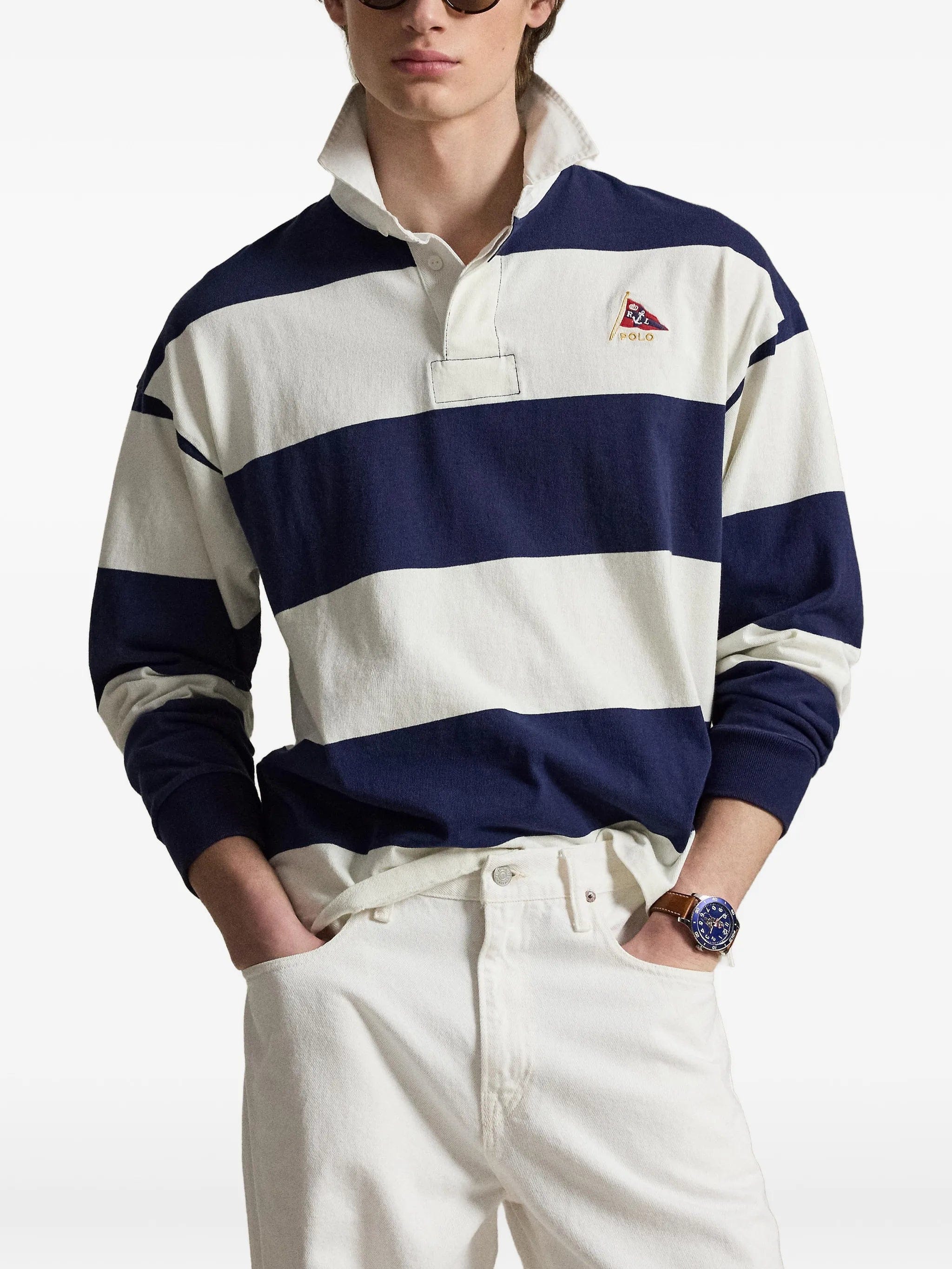 Polo Ralph Lauren big fit striped jersey rugby shirt