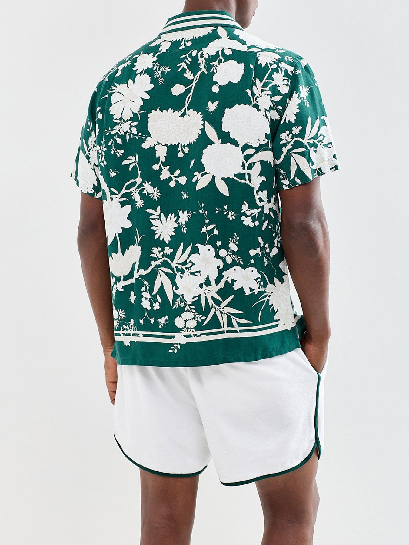 Polo Ralph Lauren Wimbledon Floral Linen Shirt Green