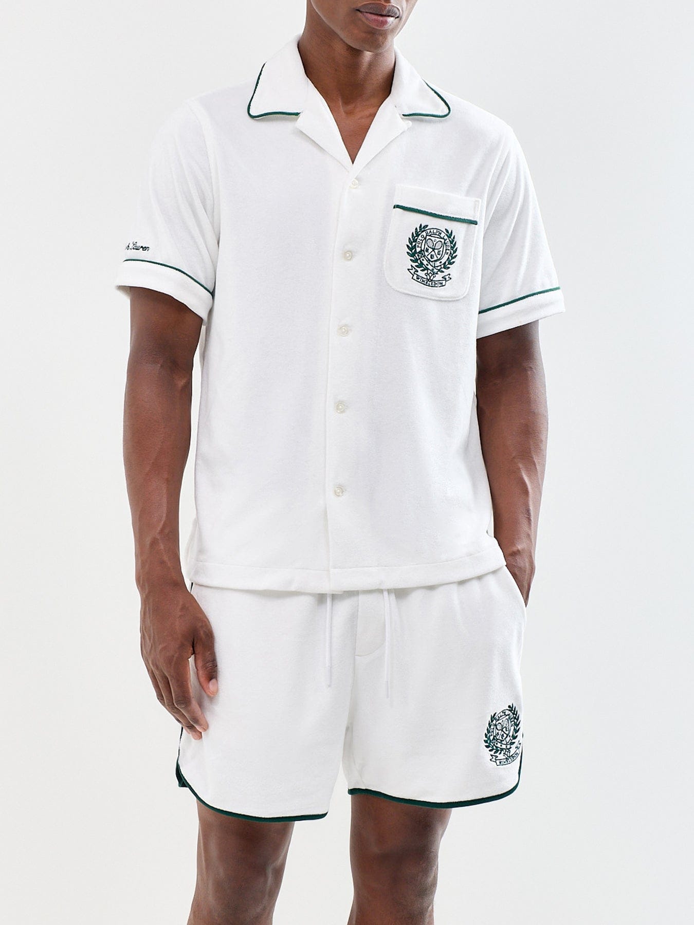 Polo Ralph Lauren Wimbledon Crest Linen Shirt White