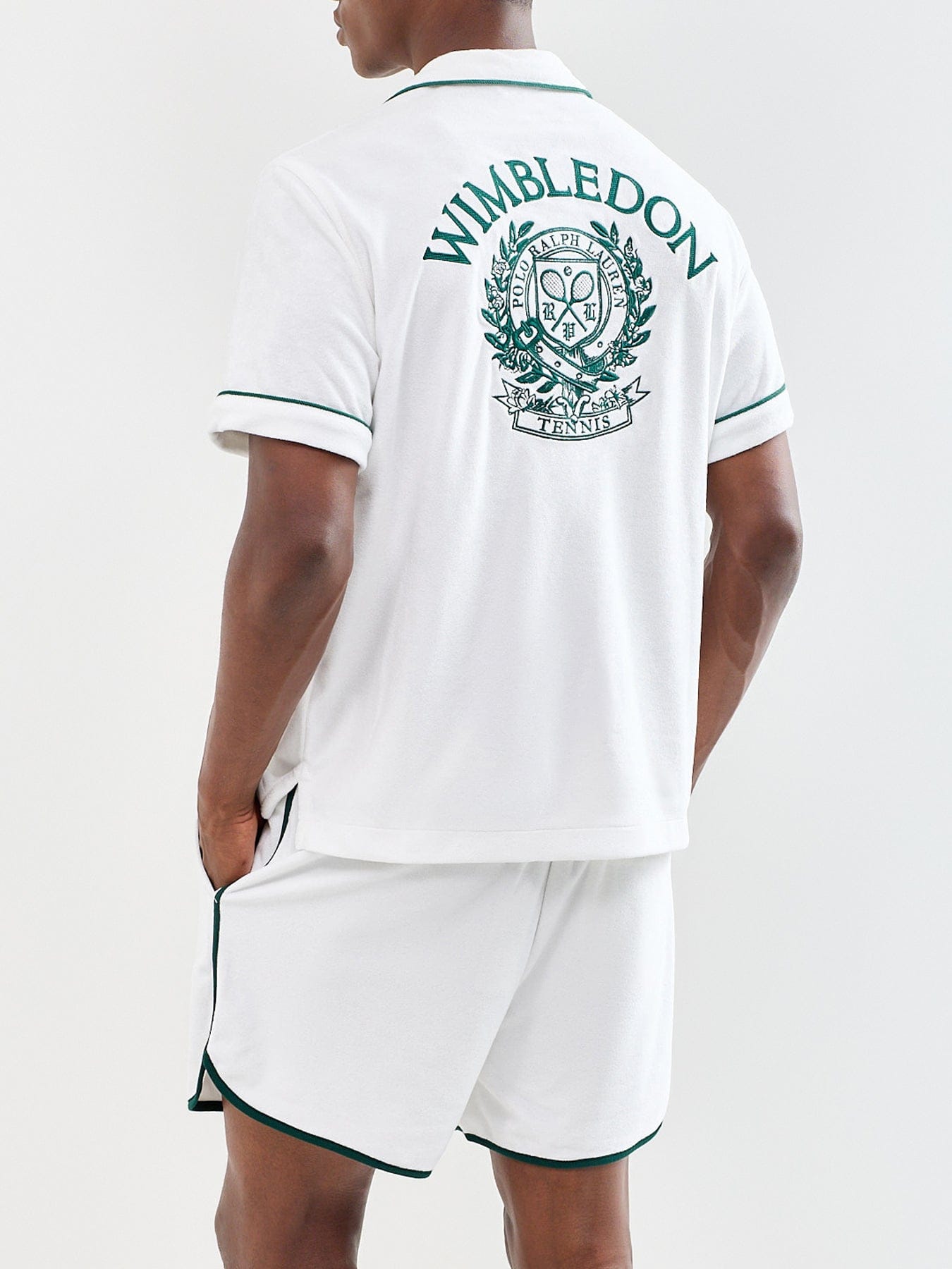 Polo Ralph Lauren Wimbledon Crest Linen Shirt White