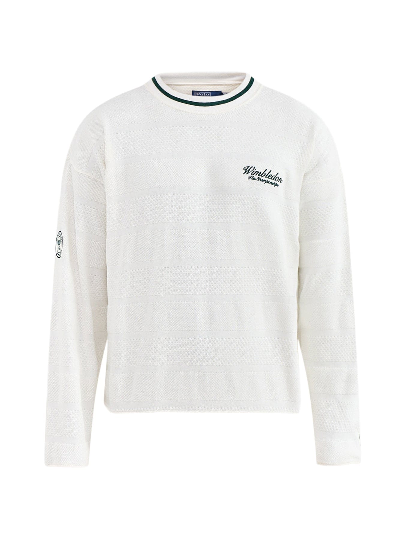 Polo Ralph Lauren Wimbledon Textured Knit Jumper White
