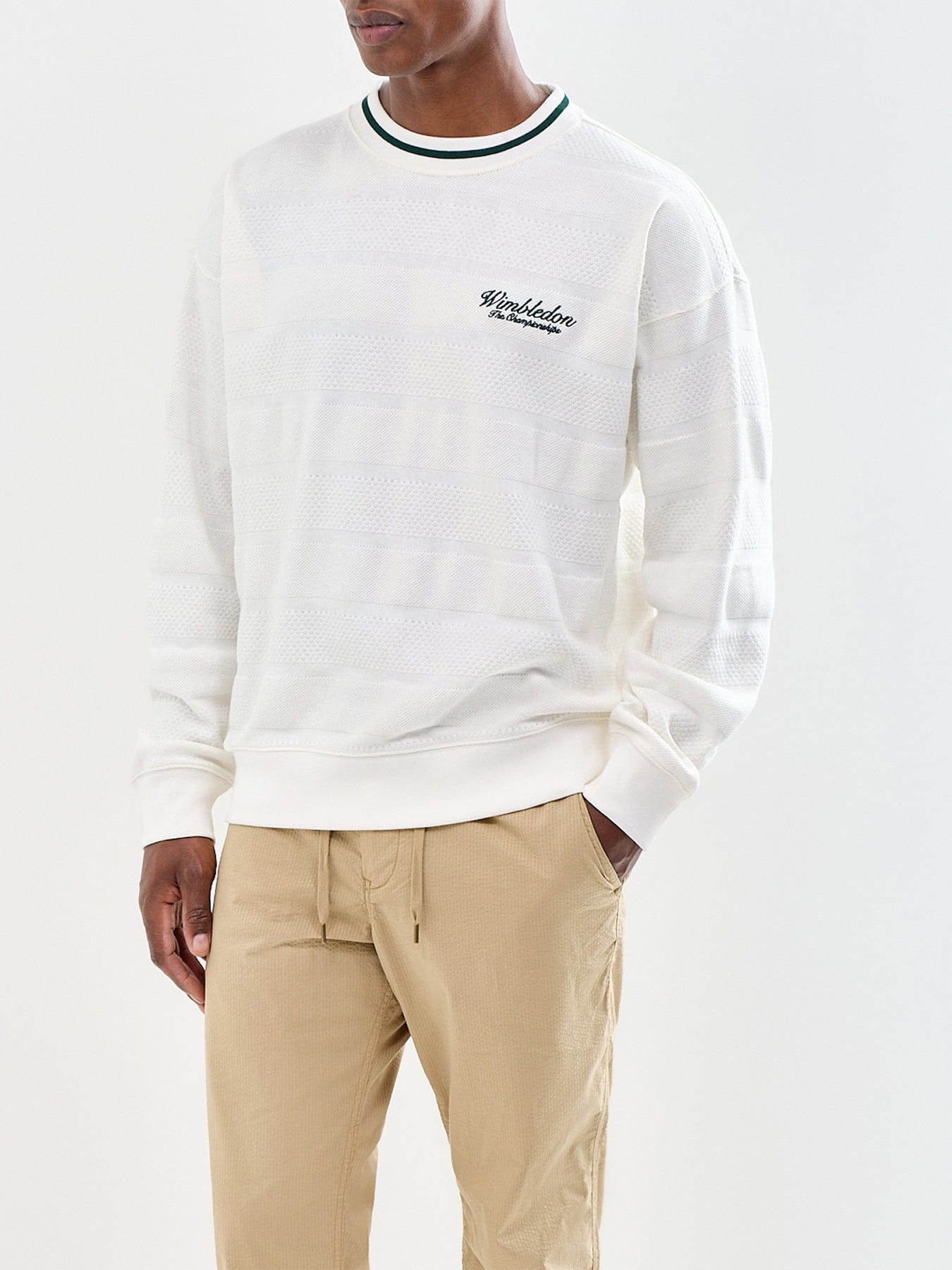 Polo Ralph Lauren Wimbledon Textured Knit Jumper White