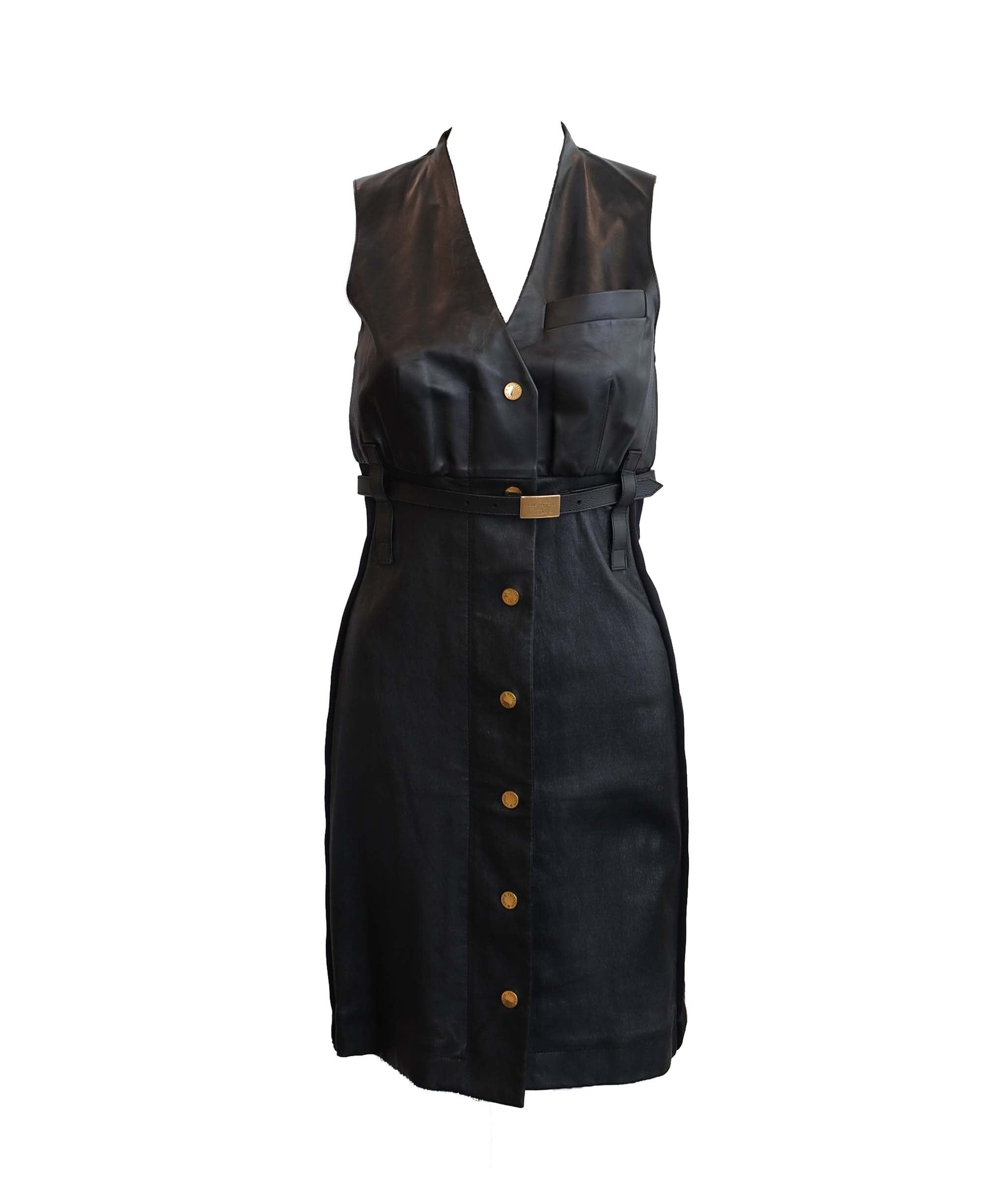 Louis Vuitton Leather Dress 36 ASC5813