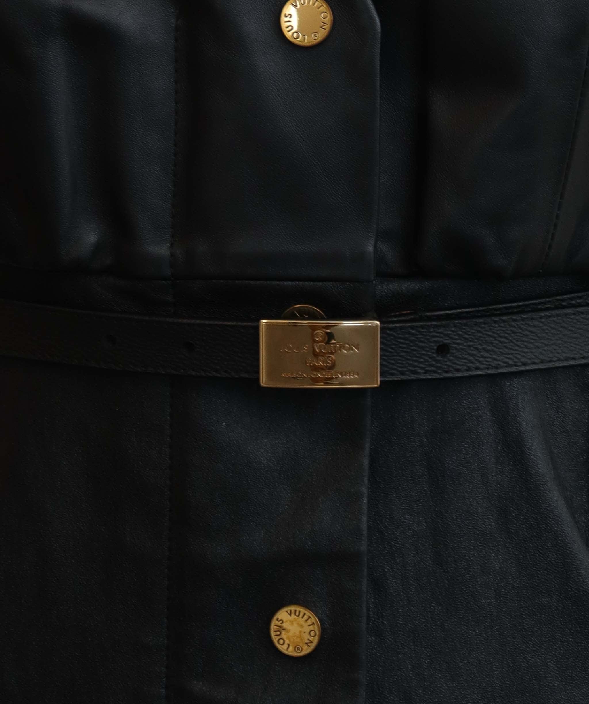 Louis Vuitton Leather Dress 36 ASC5813