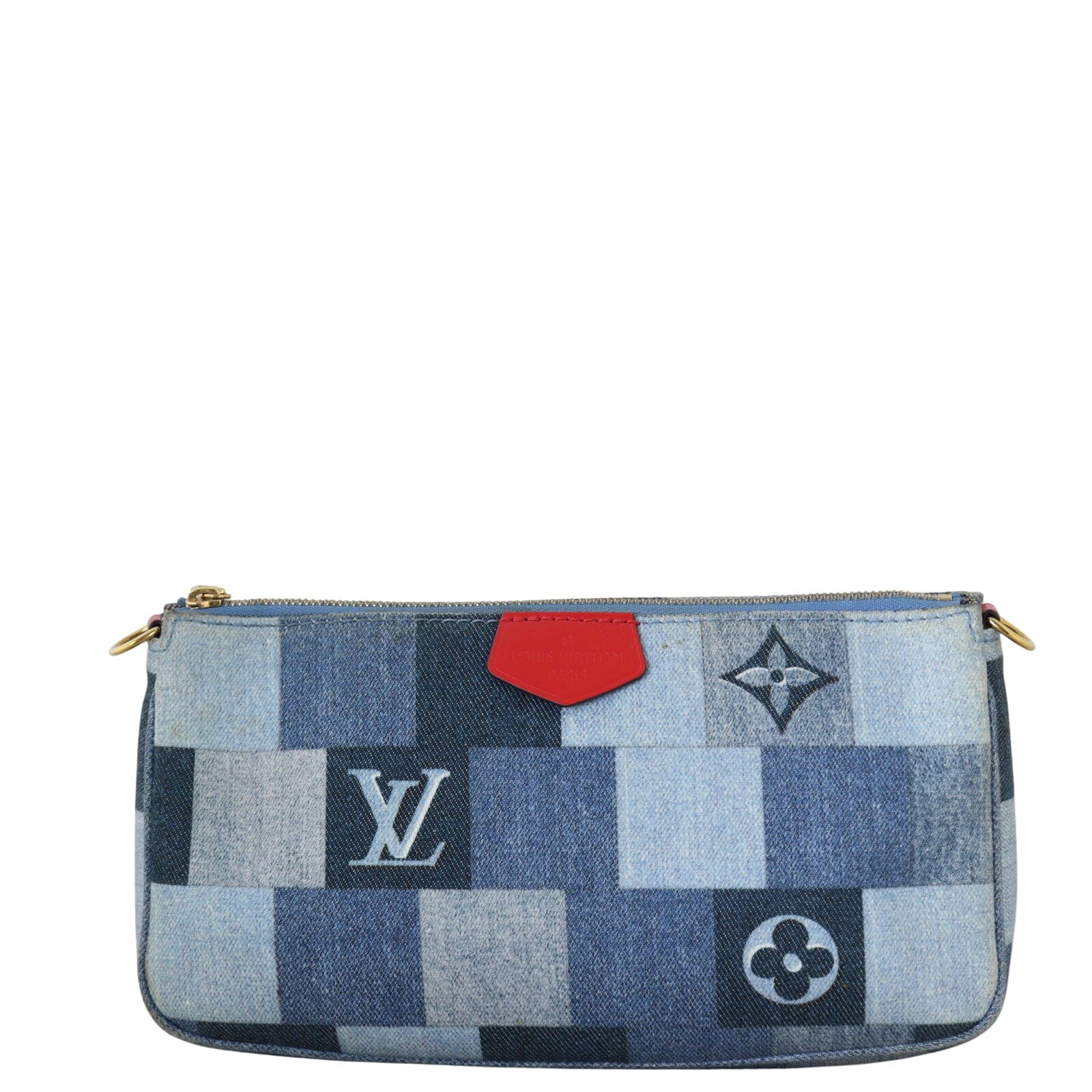 Louis Vuitton Multi Pochette Accessories Denim Rouge