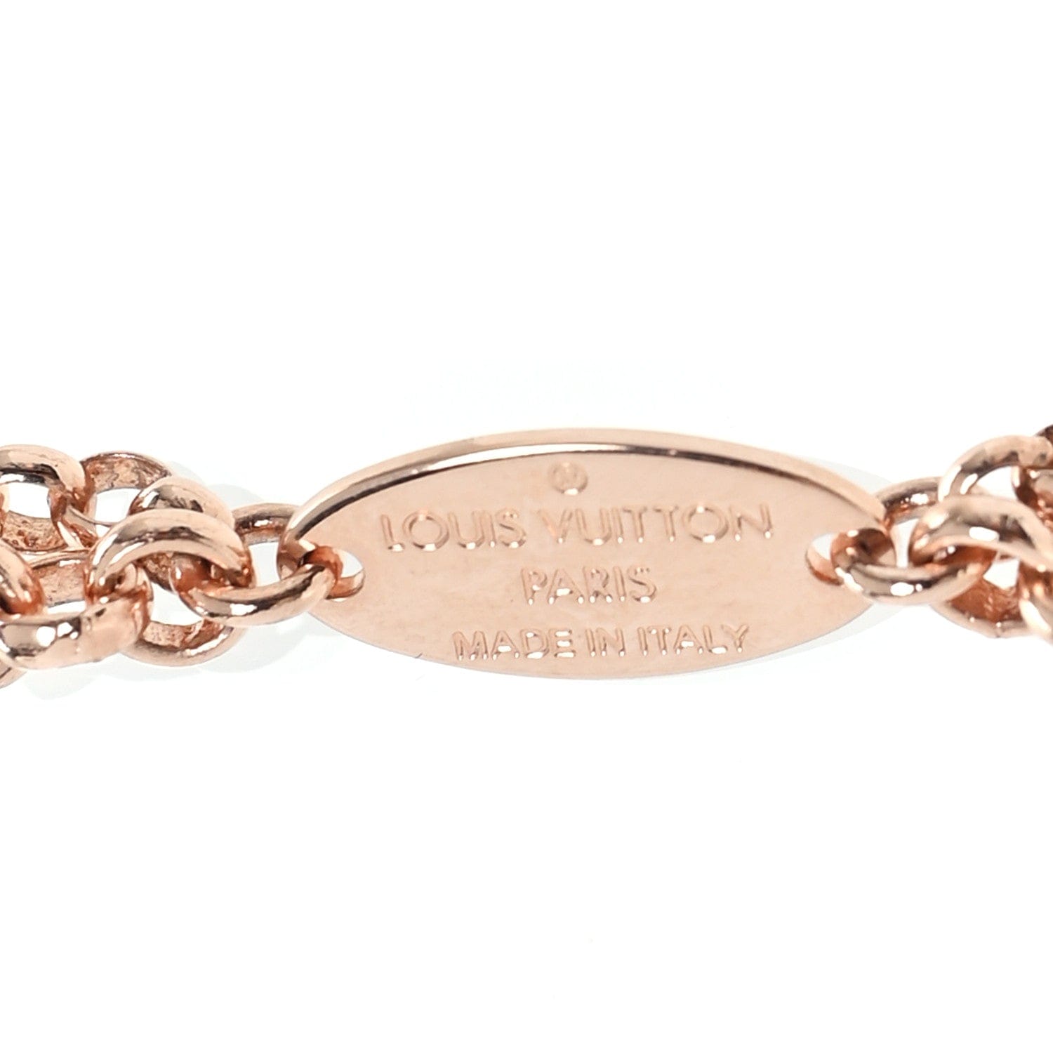 Louis Vuitton Metal Enamel LV Stellar Long Necklace Rose Gold