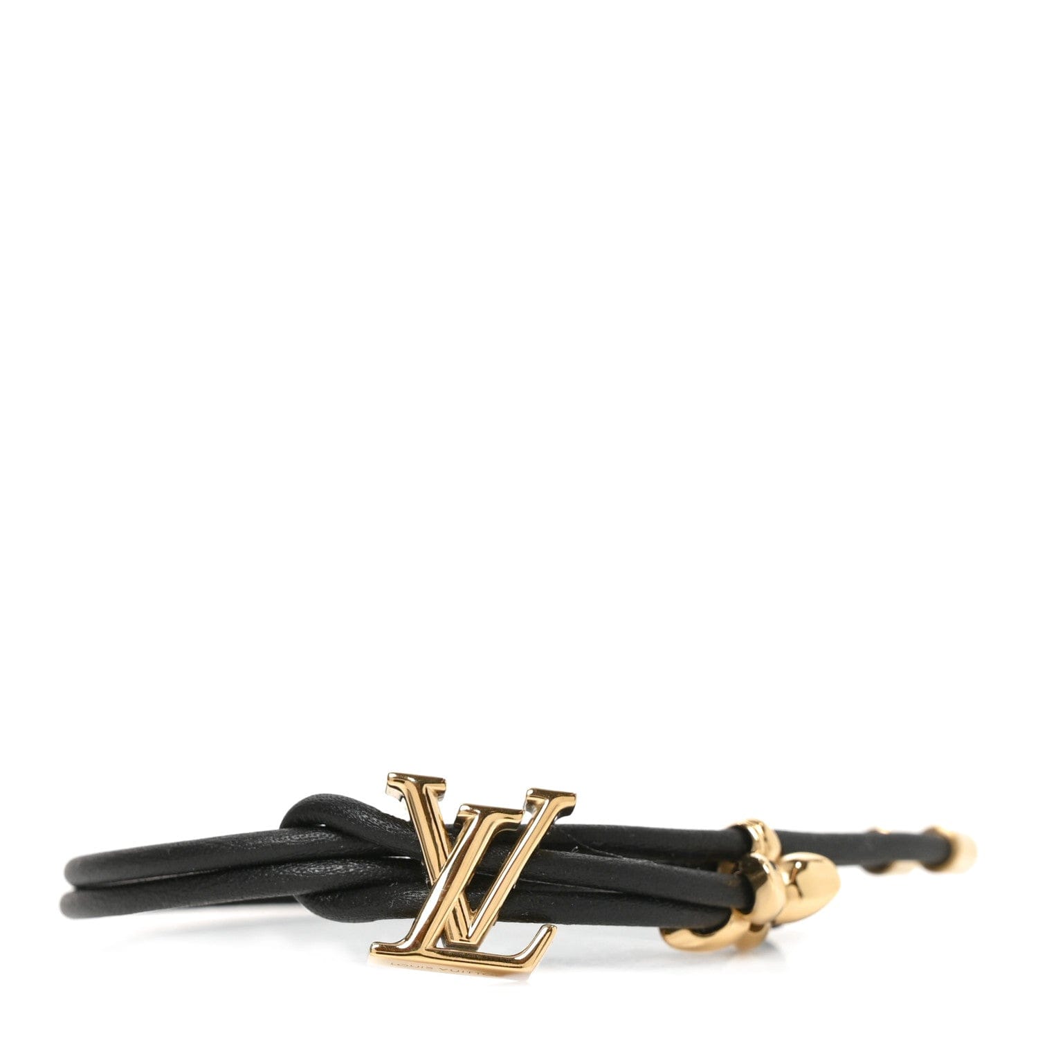 Louis Vuitton Calfskin Bloom Bracelet Black