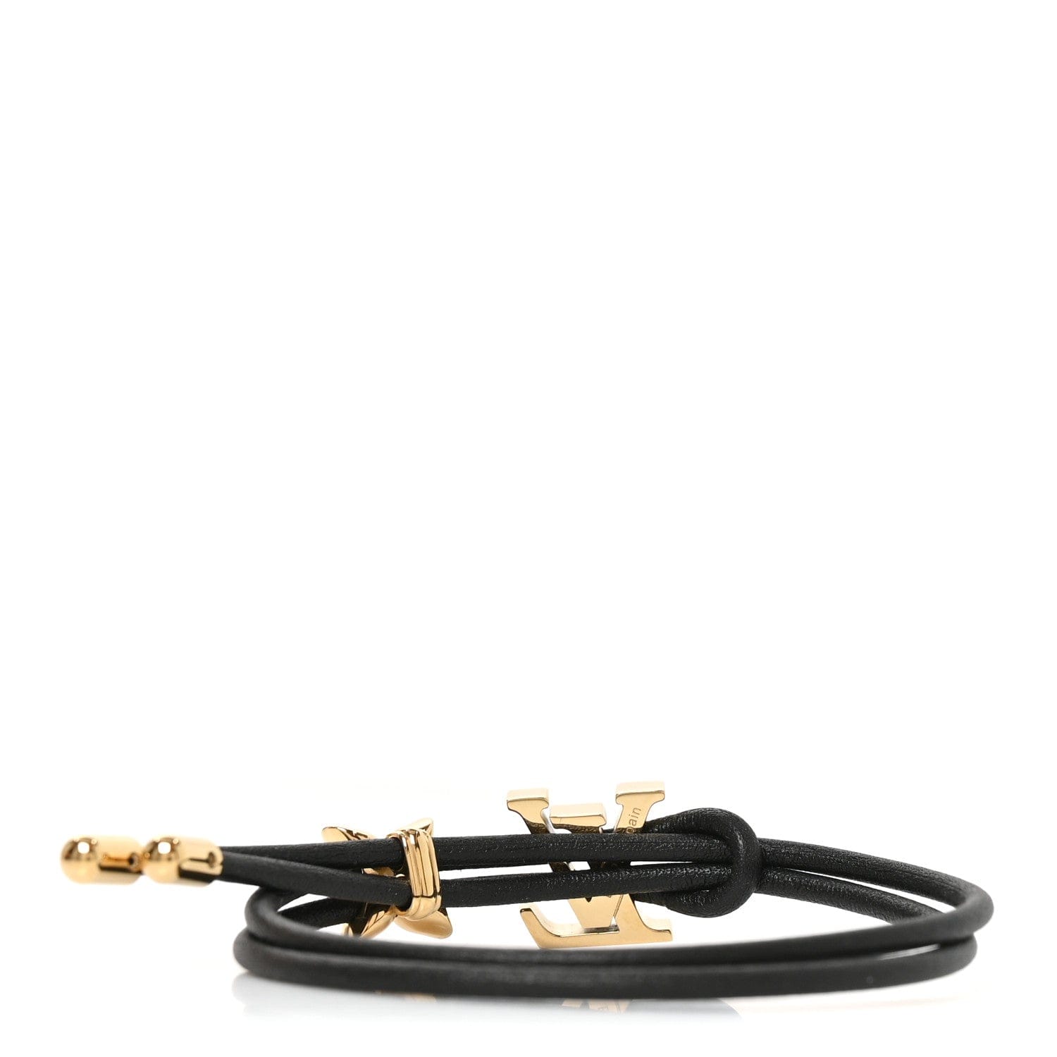 Louis Vuitton Calfskin Bloom Bracelet Black