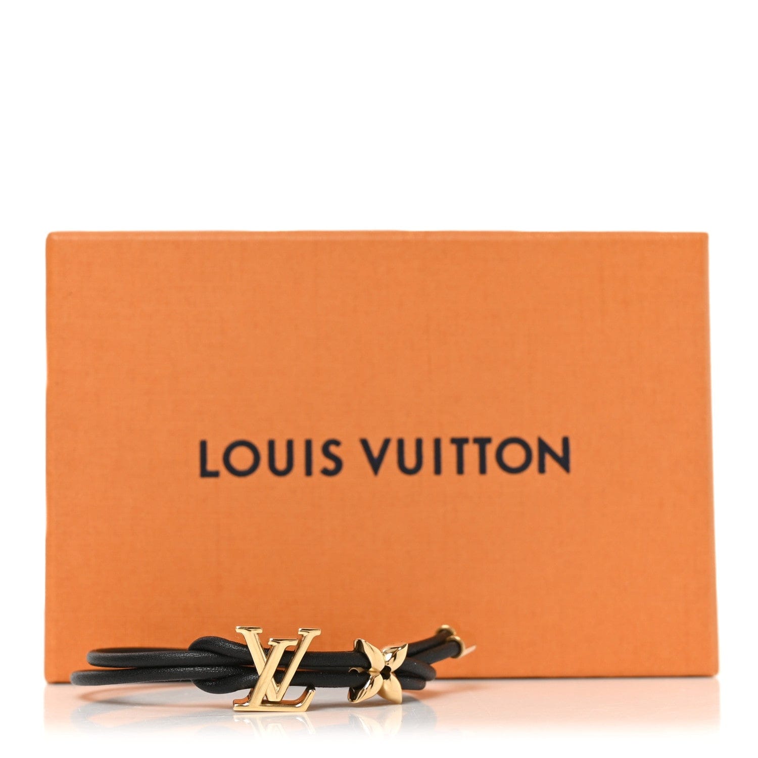 Louis Vuitton Calfskin Bloom Bracelet Black