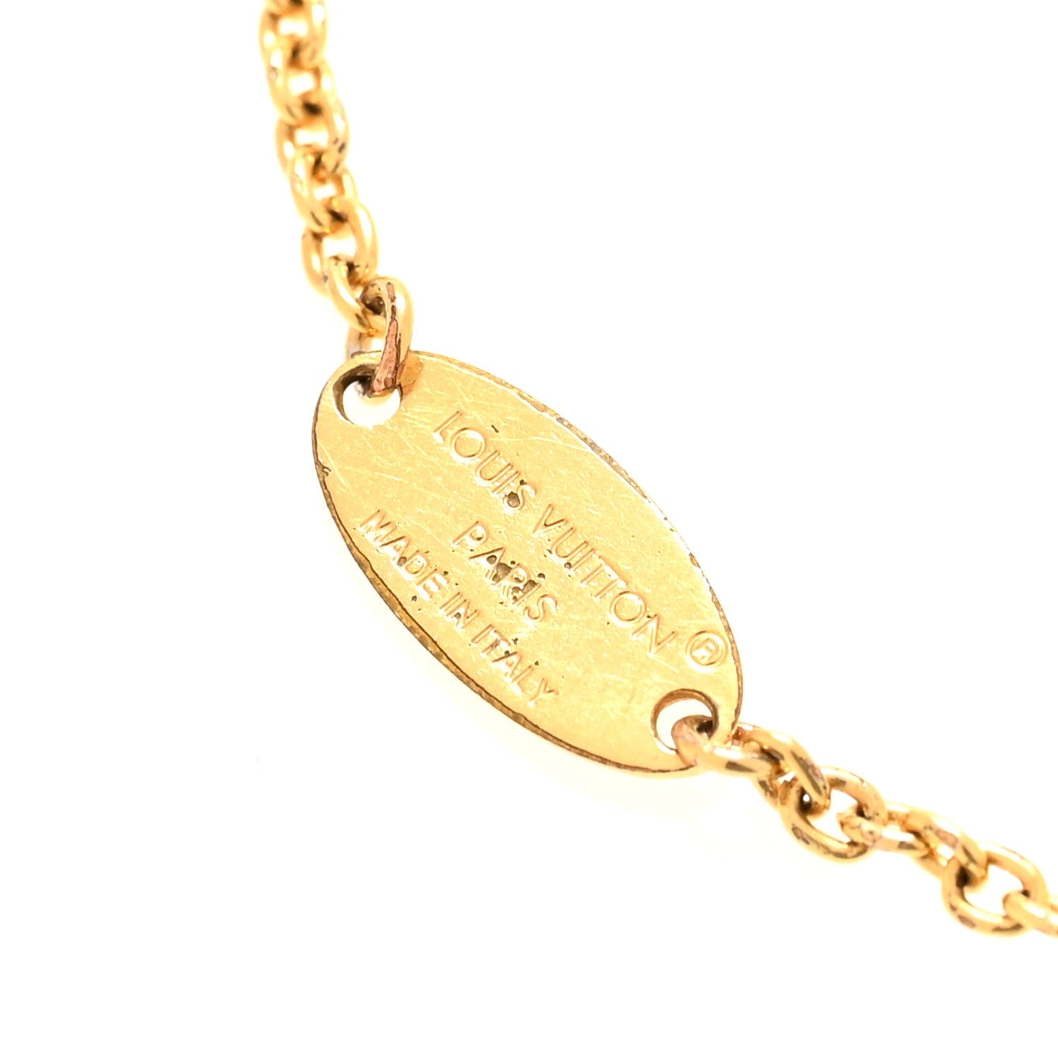 Louis Vuitton Metal Crystal LV Iconic Bracelet Gold