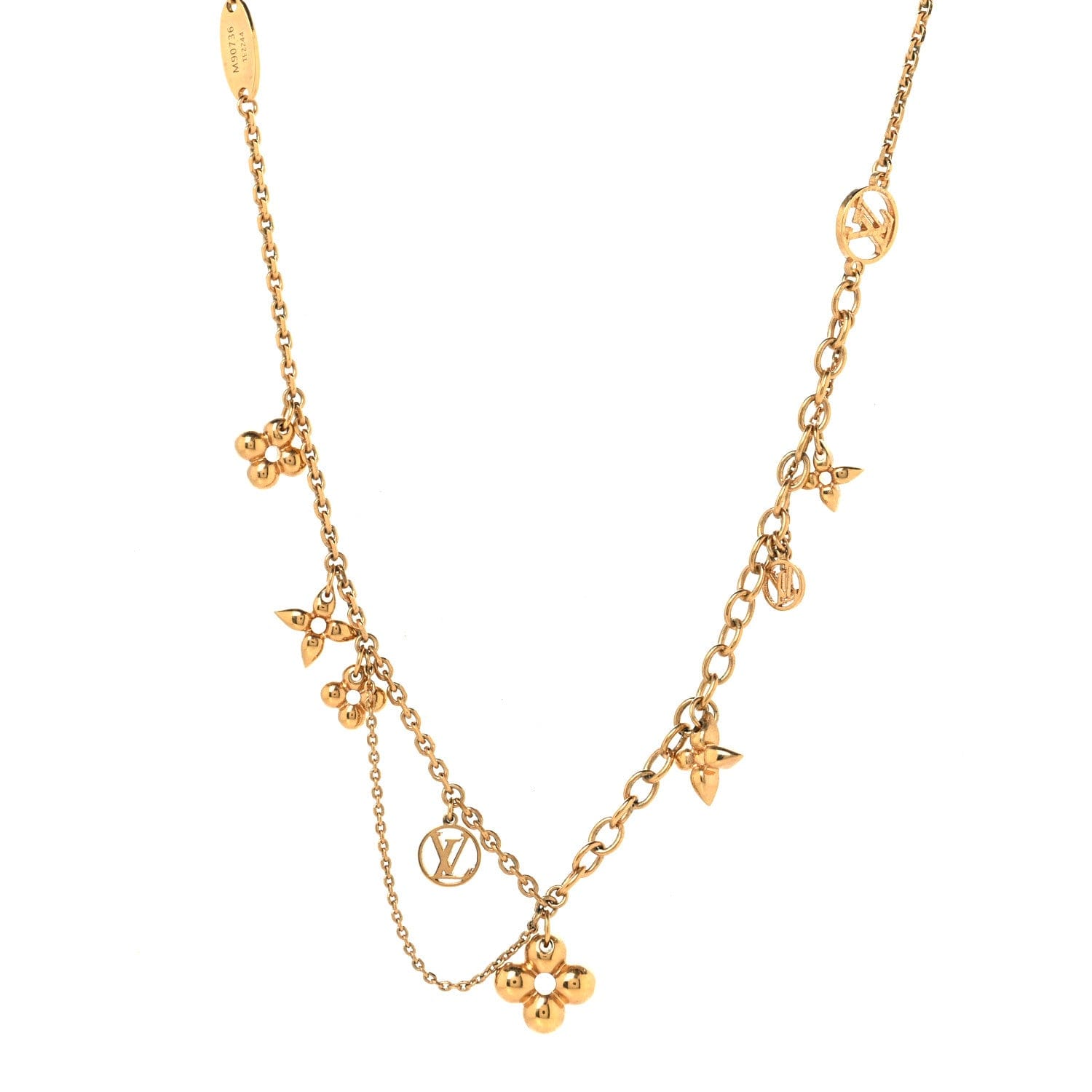 Louis Vuitton Metal Blooming Supple Necklace Gold