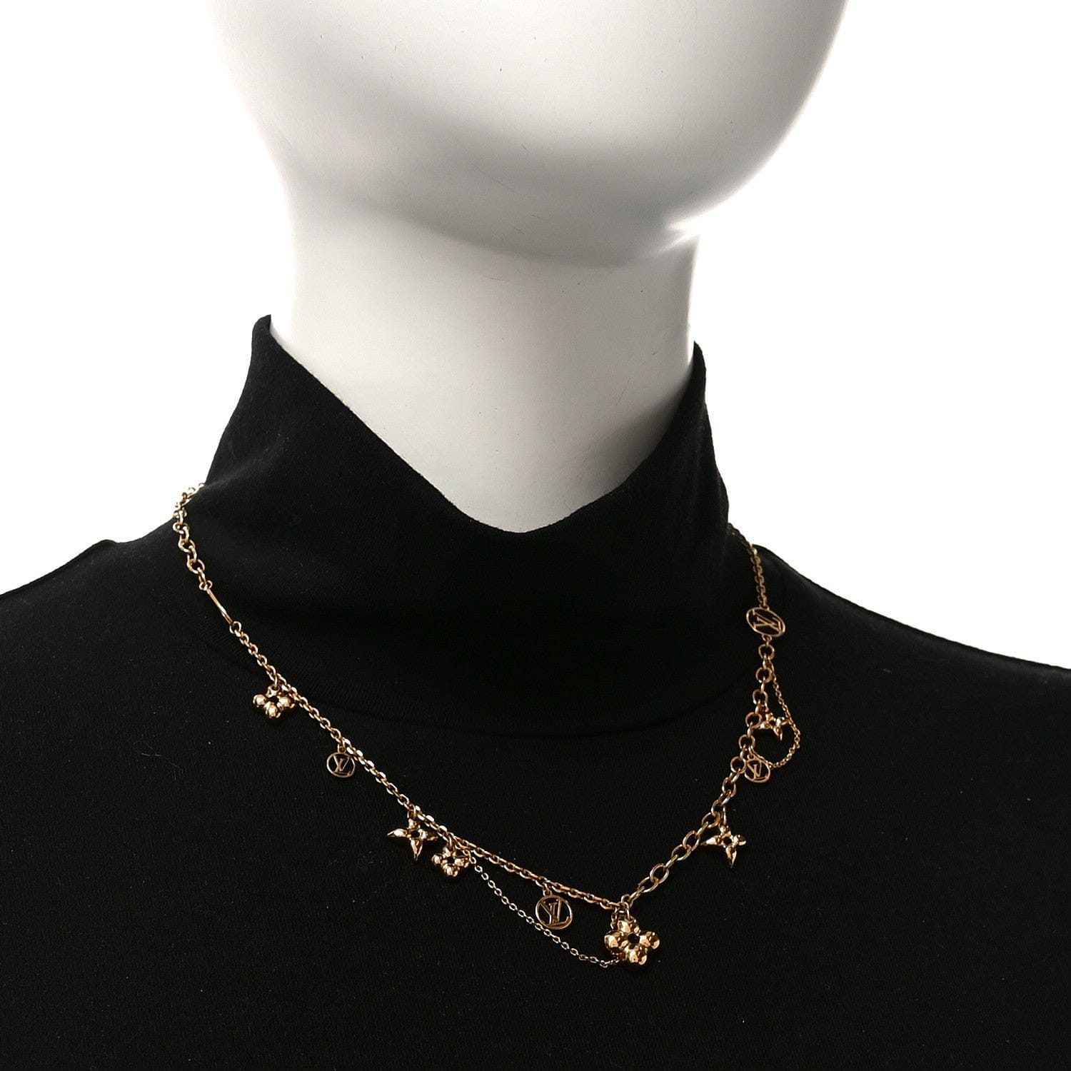 Louis Vuitton Metal Blooming Supple Necklace Gold