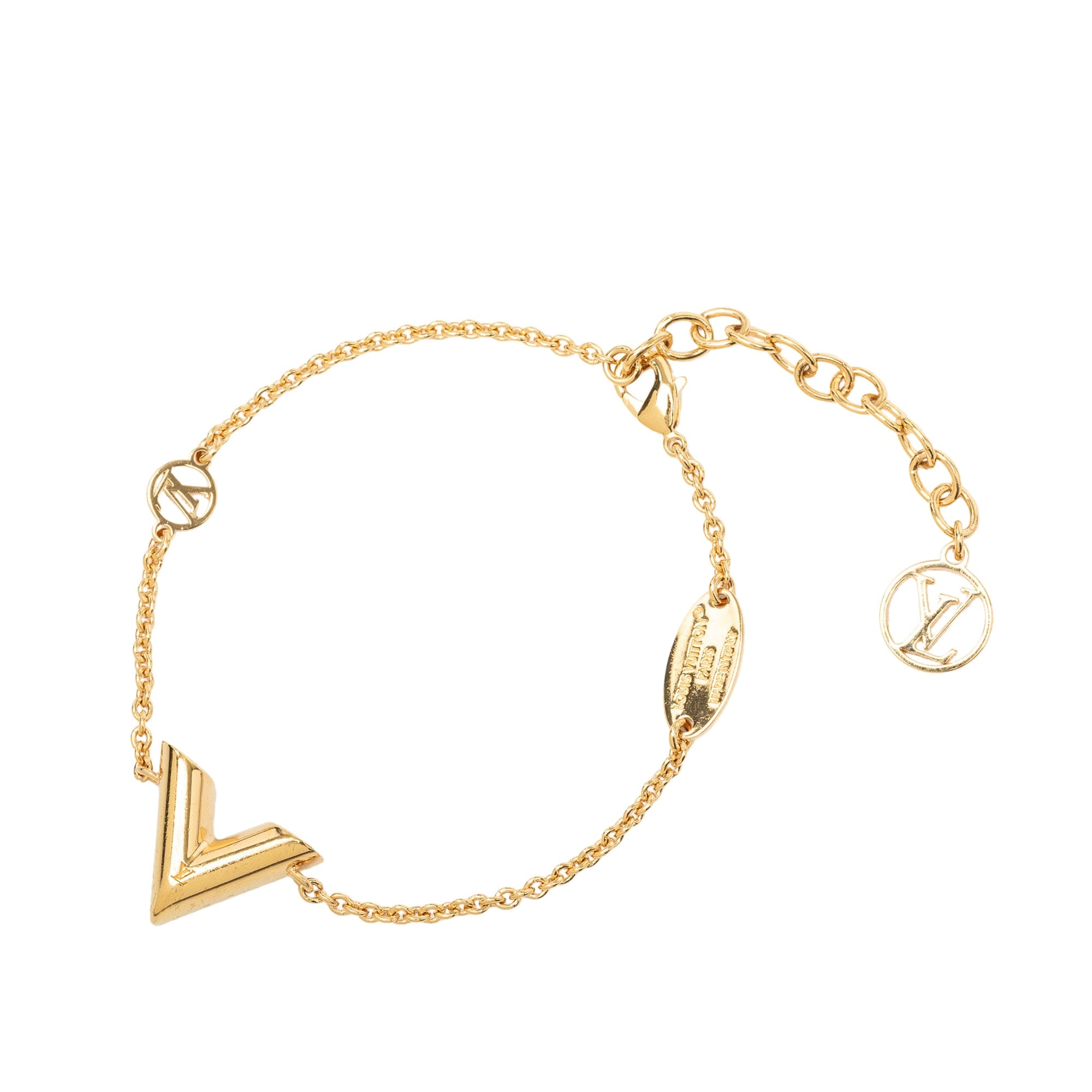 Louis Vuitton Gold Plated Essential V Bracelet