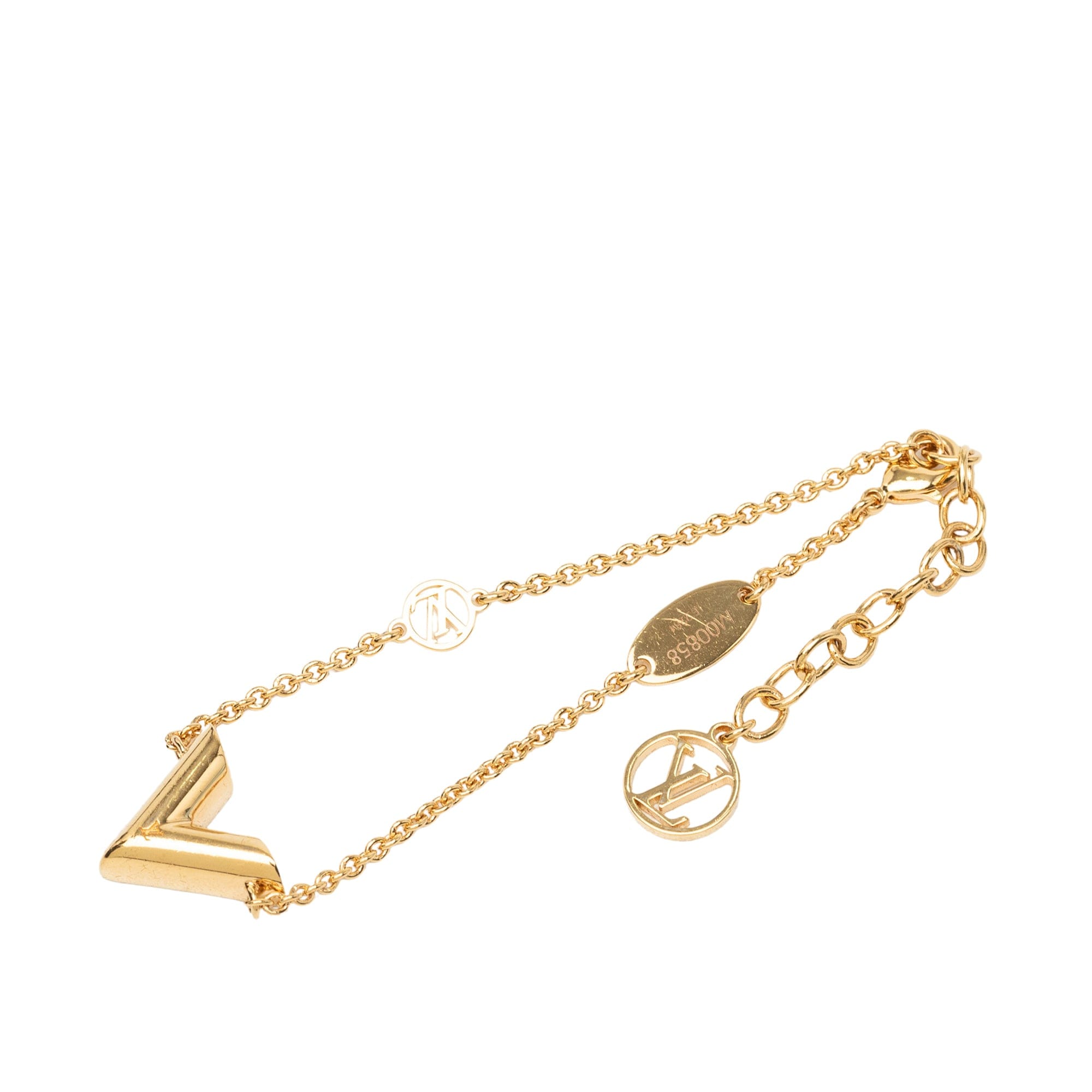 Louis Vuitton Gold Plated Essential V Bracelet