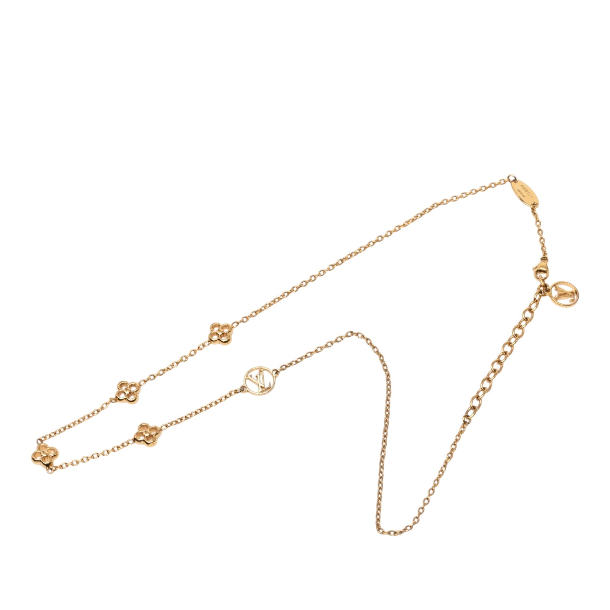 Louis Vuitton Gold Plated Flower Full Necklace