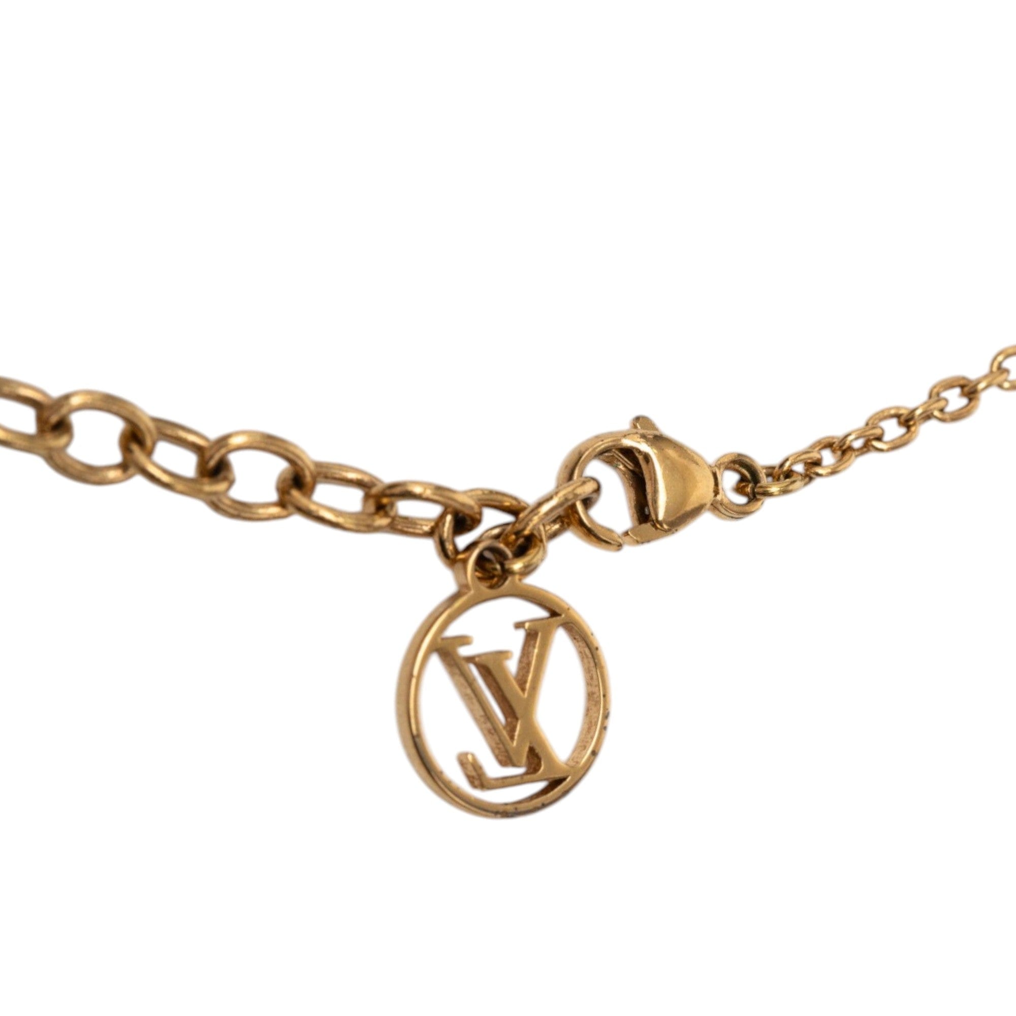 Louis Vuitton Gold Plated Flower Full Necklace