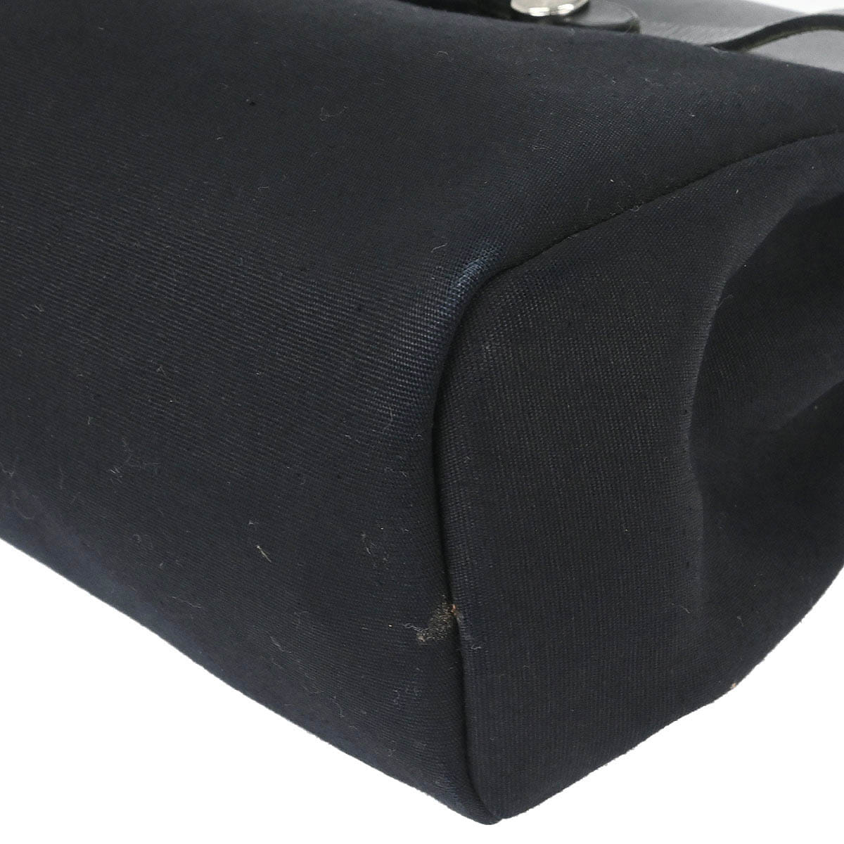 Hermes Black Toile Officier Herbag a Dos 2 in 1 Backpack