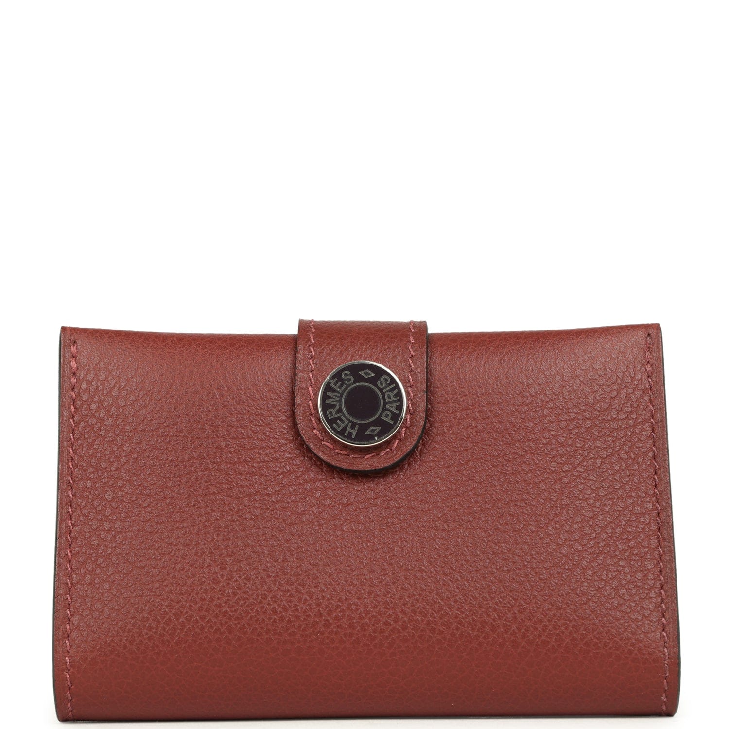 Hermes R.M.S Card Holder Rouge H Evercolor Lacquered Palladium Hardware