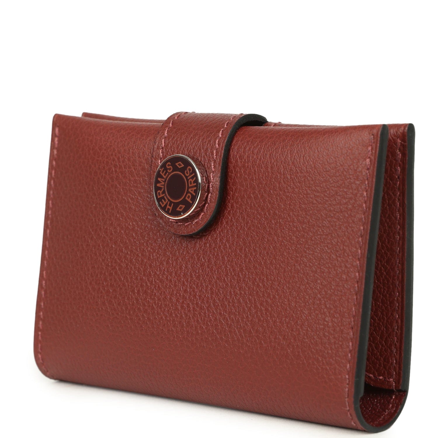 Hermes R.M.S Card Holder Rouge H Evercolor Lacquered Palladium Hardware