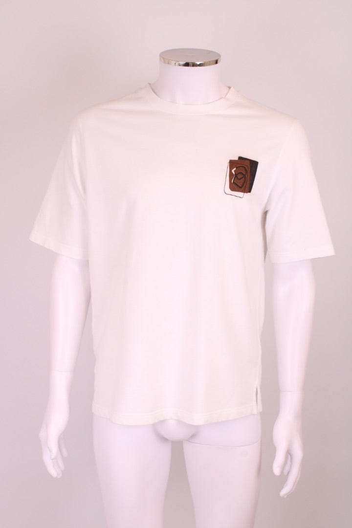Hermes Leather Patch T - Shirt White M