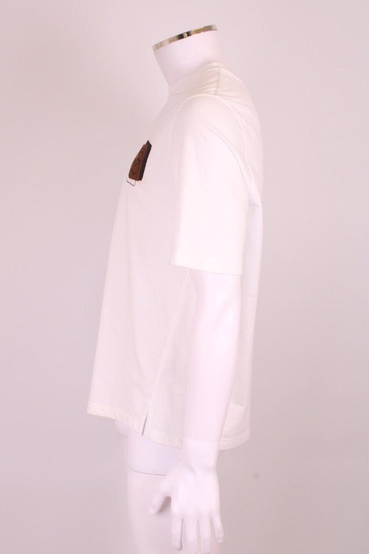 Hermes Leather Patch T - Shirt White M
