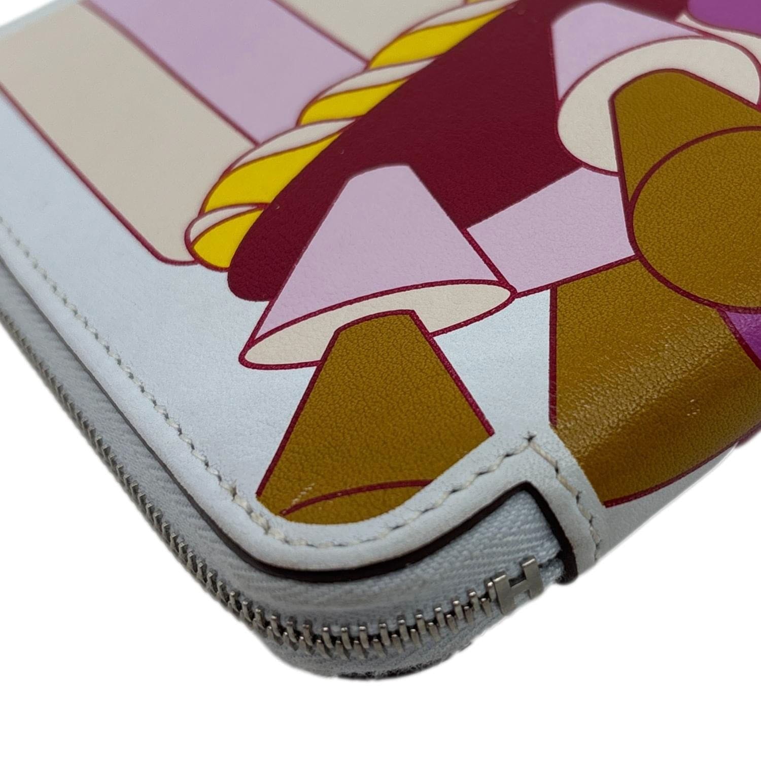 Hermes La Patisserie Francaise Azap Swift Leather Long Wallet White