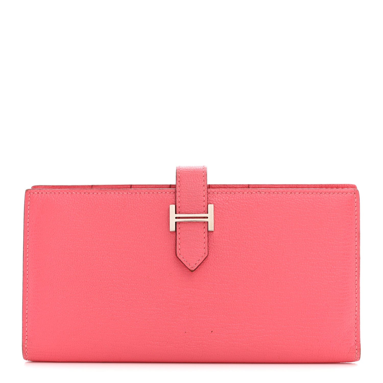 Hermes Chèvre Mysore Bearn Gusset Wallet Rose Lipstick
