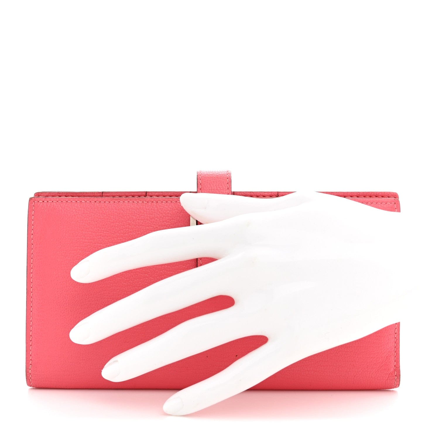 Hermes Chèvre Mysore Bearn Gusset Wallet Rose Lipstick