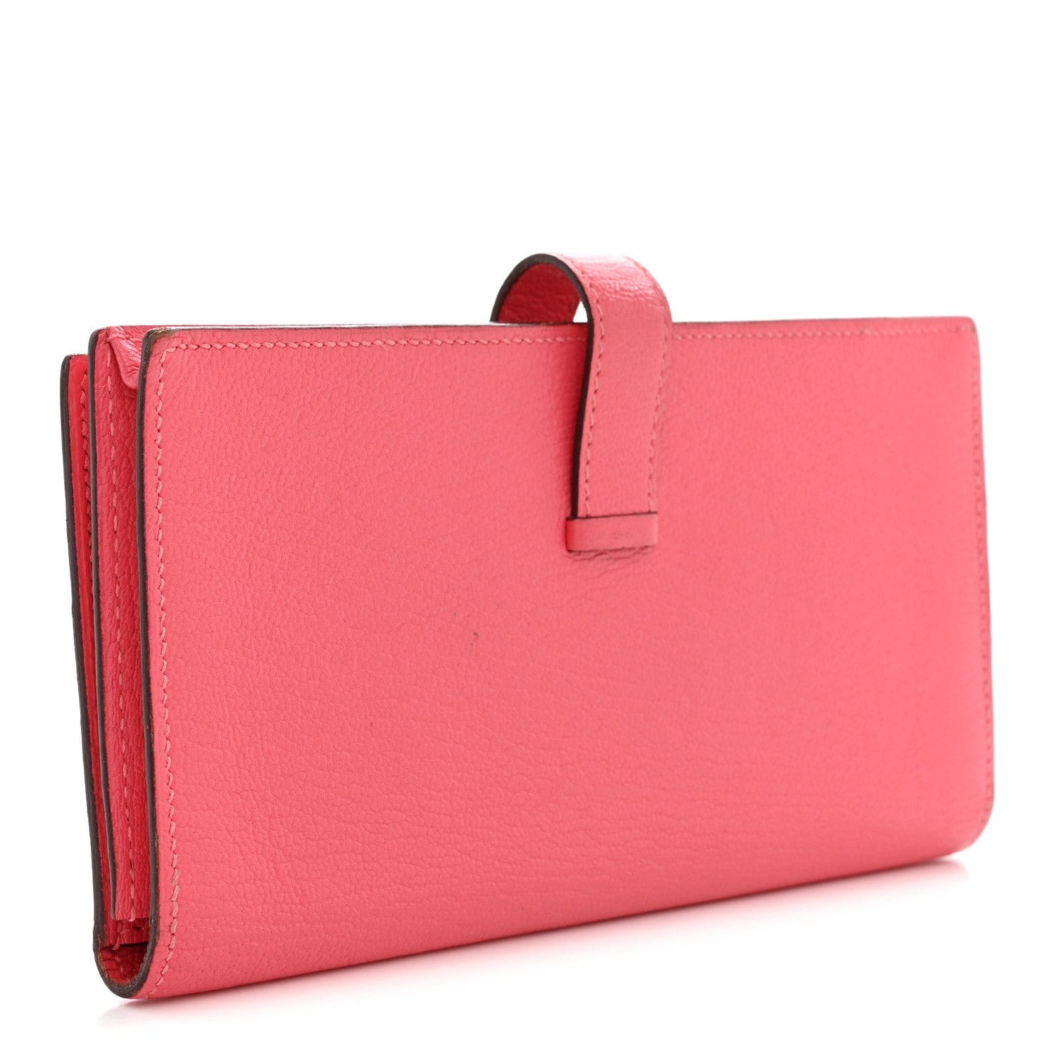 Hermes Chèvre Mysore Bearn Gusset Wallet Rose Lipstick