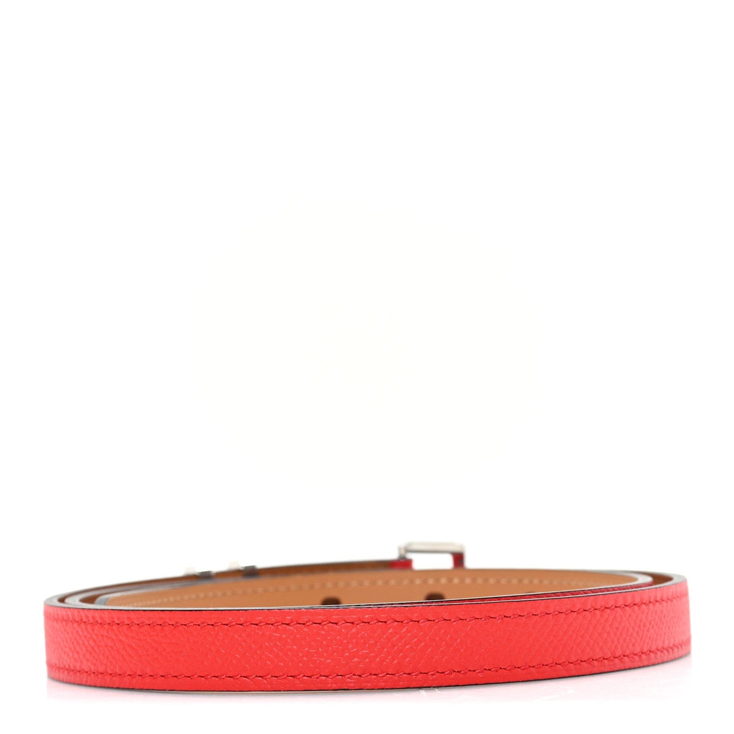 Hermes Epsom 15 mm Pop H Belt 80 Orange Poppy