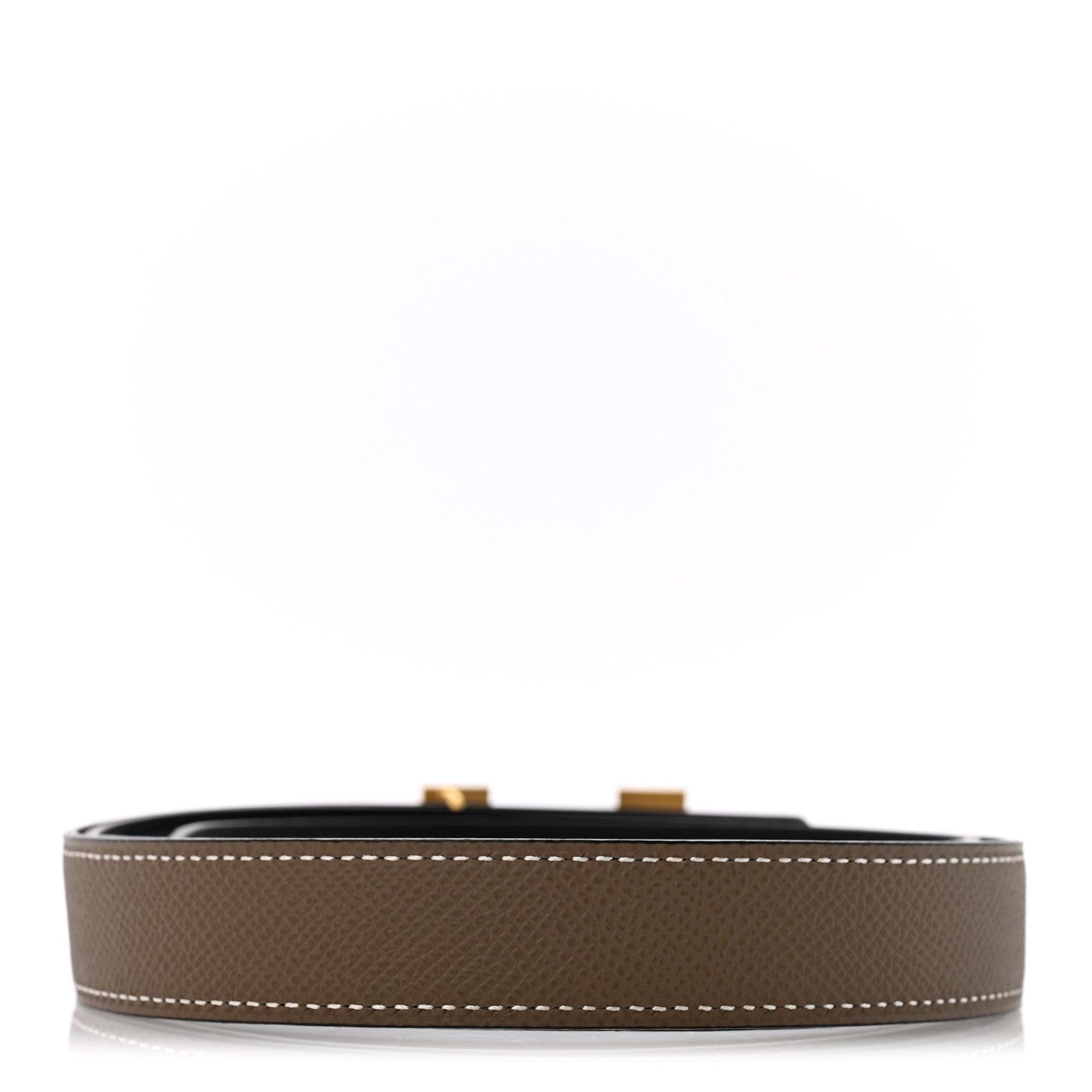 Hermes Swift Epsom 24 mm Mini H Belt 85 34 Black Etoupe