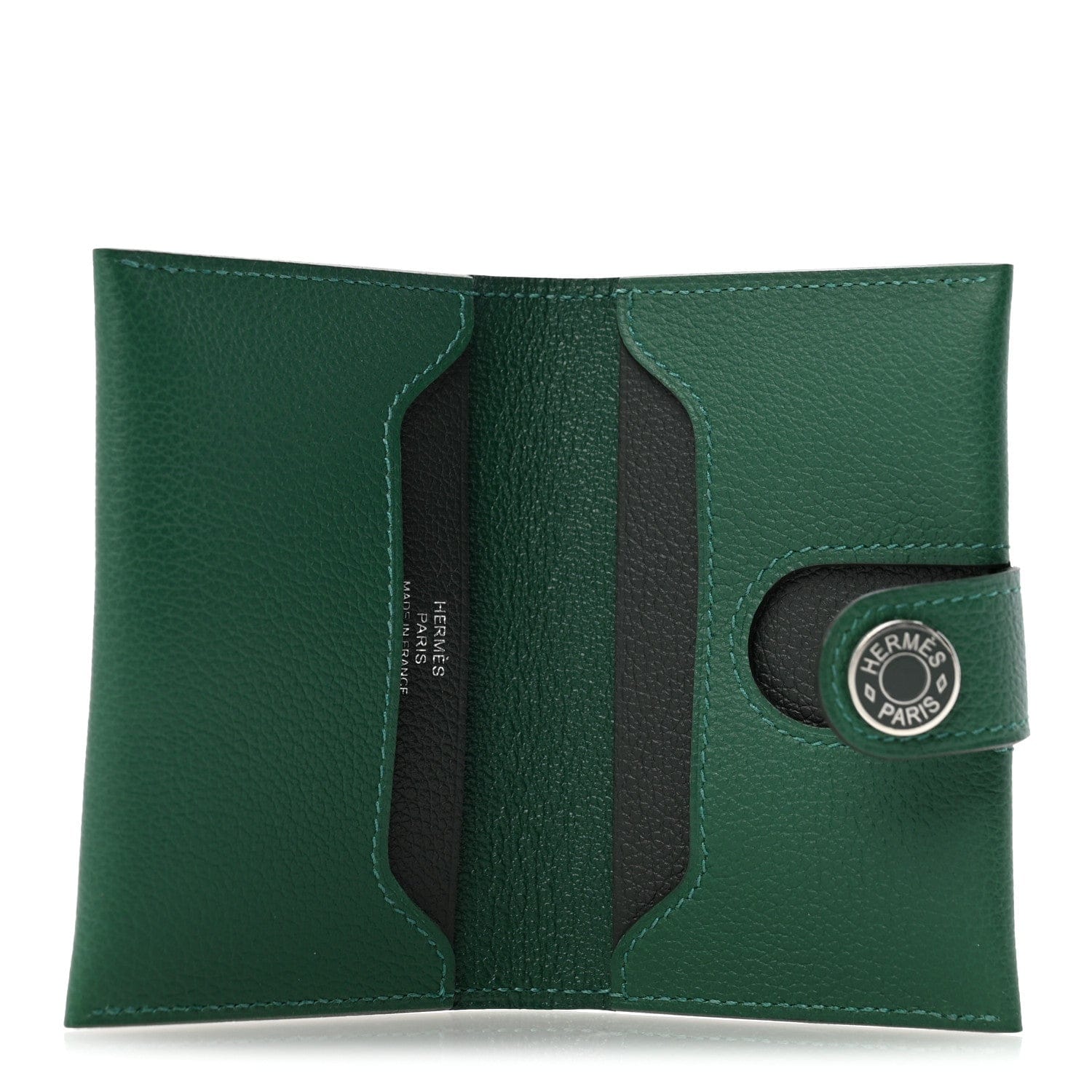 Hermes Evercolor Verso R.M.S Card Holder Vert Moyen Vert Fonce