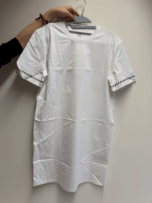 Hermes Size 38 - Hermès Canoe Chaîne d’Ancre T - Shirt Dress Blanc