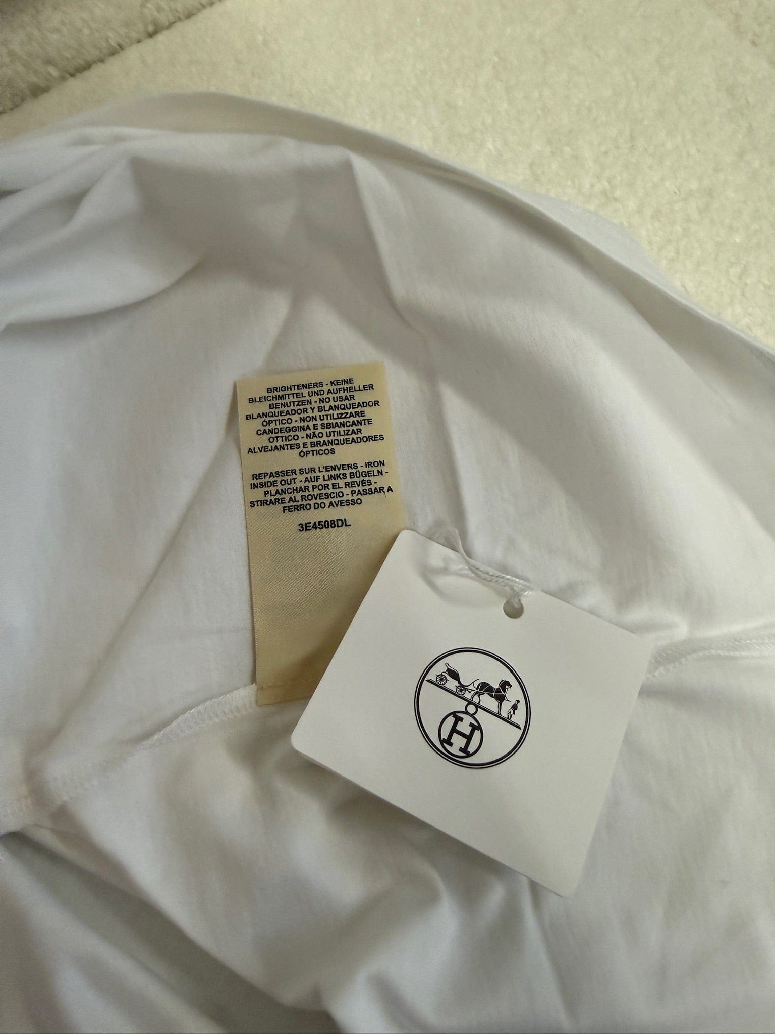 Hermes Size 38 - Hermès Canoe Chaîne d’Ancre T - Shirt Dress Blanc