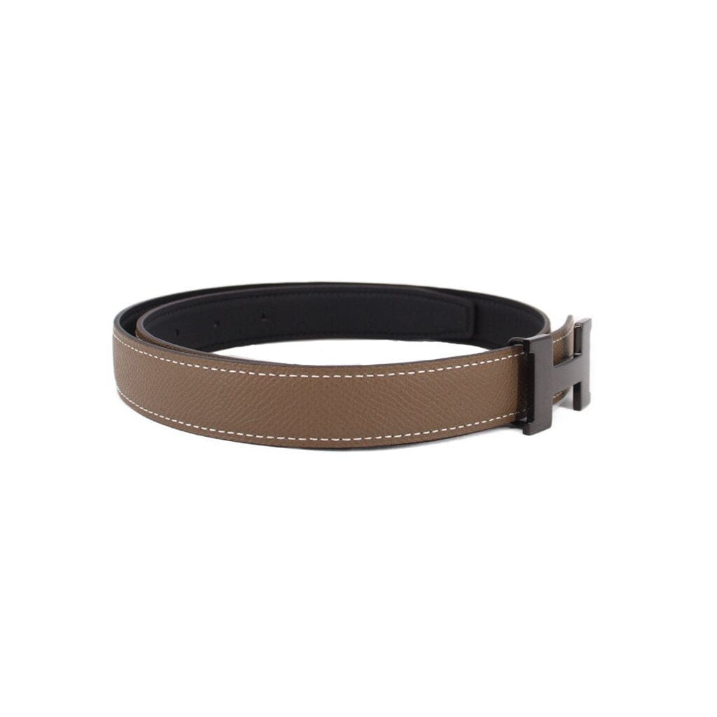 Hermes FULL SET BELTS TAUPE/BLACK XS
