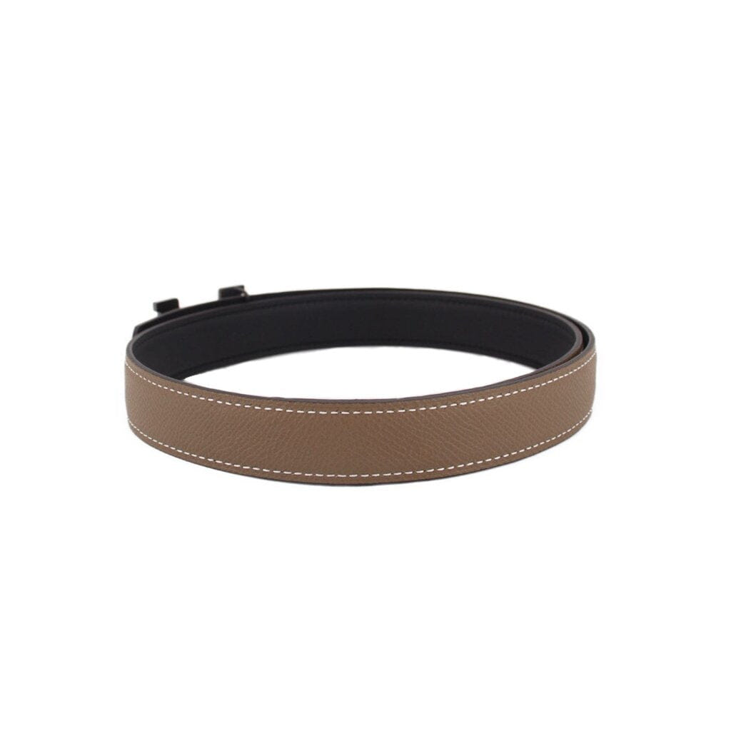 Hermes FULL SET BELTS TAUPE/BLACK XS