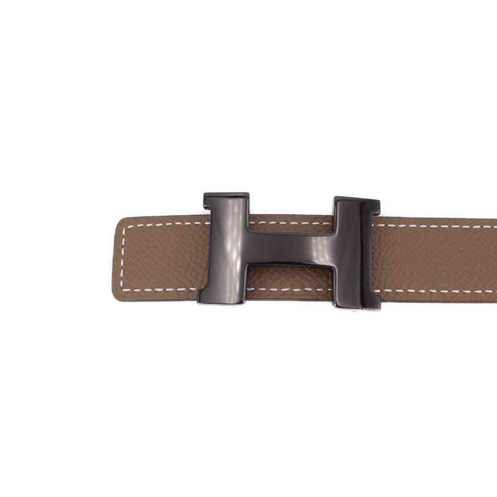 Hermes FULL SET BELTS TAUPE/BLACK XS