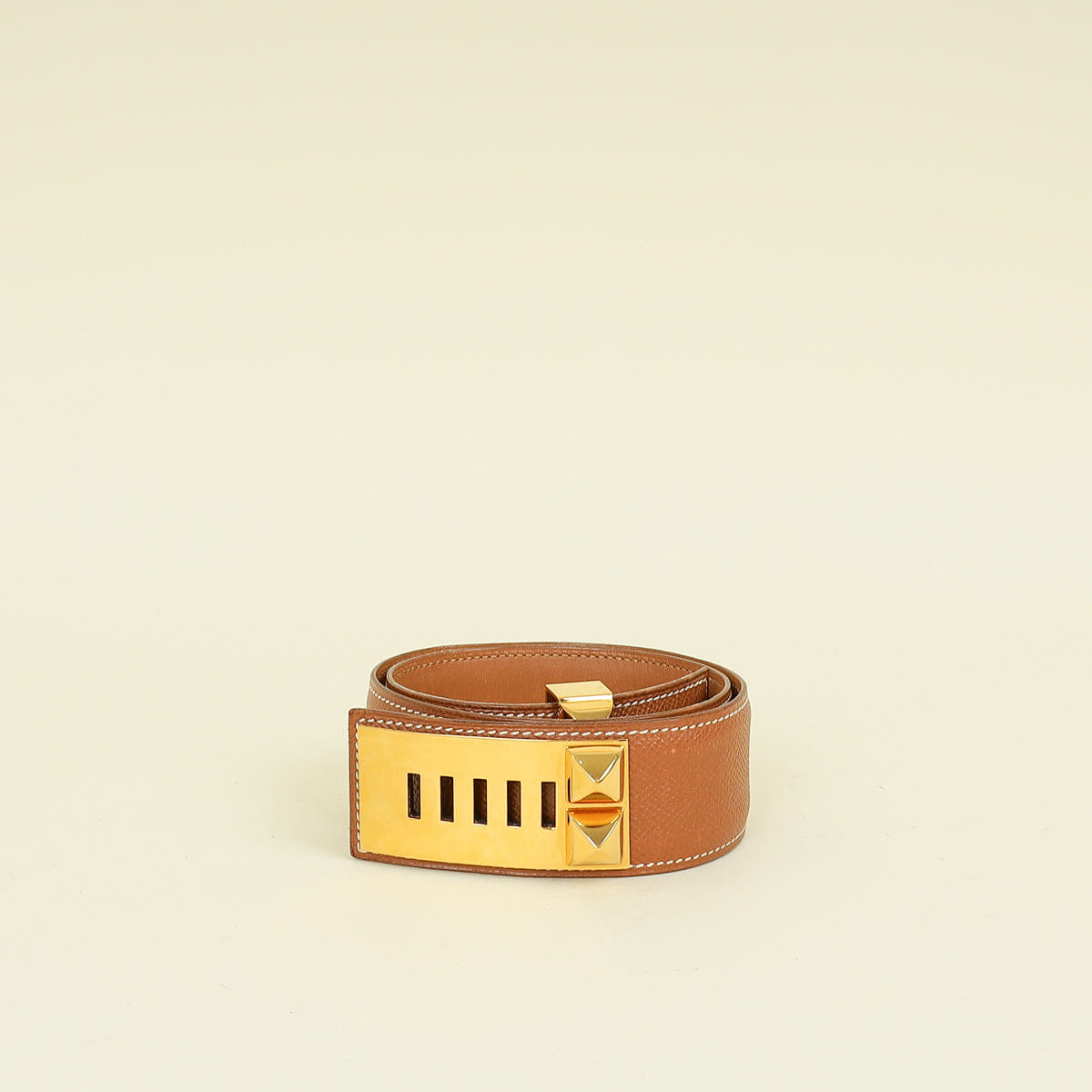 Hermes Gold Vintage Collier De Chien Belt
