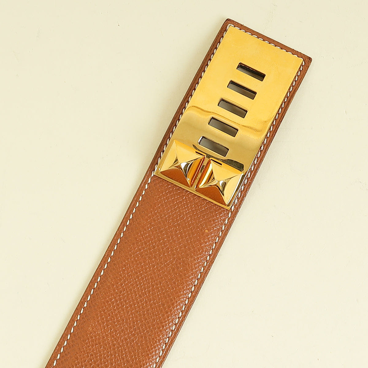 Hermes Gold Vintage Collier De Chien Belt