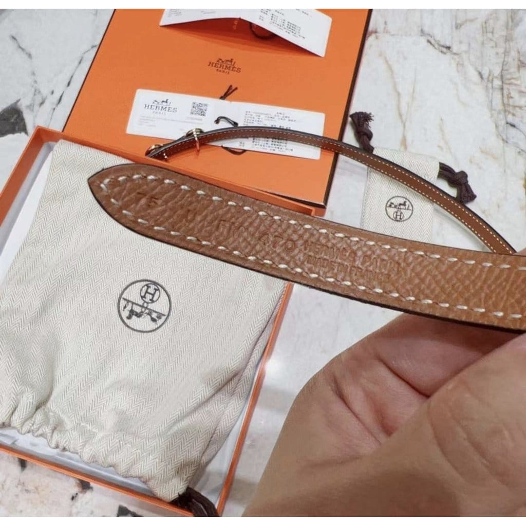 Hermes Black Leather Belt