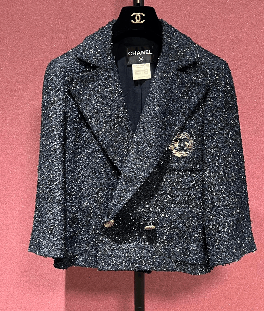 CHANEL 12P PATCH JACKET 38 FT102110