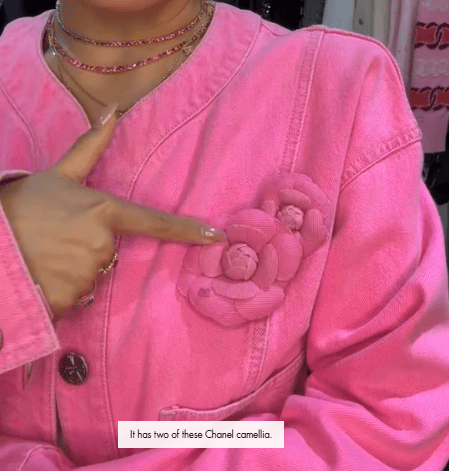CHANEL 2021S PINK DENIM JACKET FT102343
