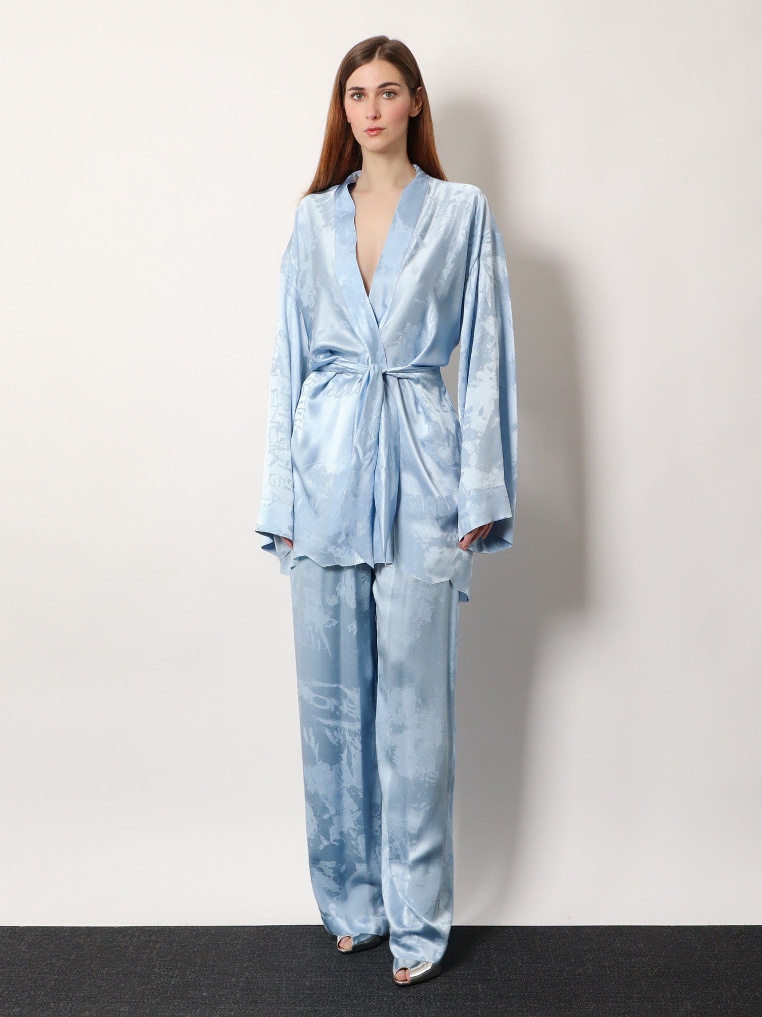 Balenciaga Wrap silk mini dress