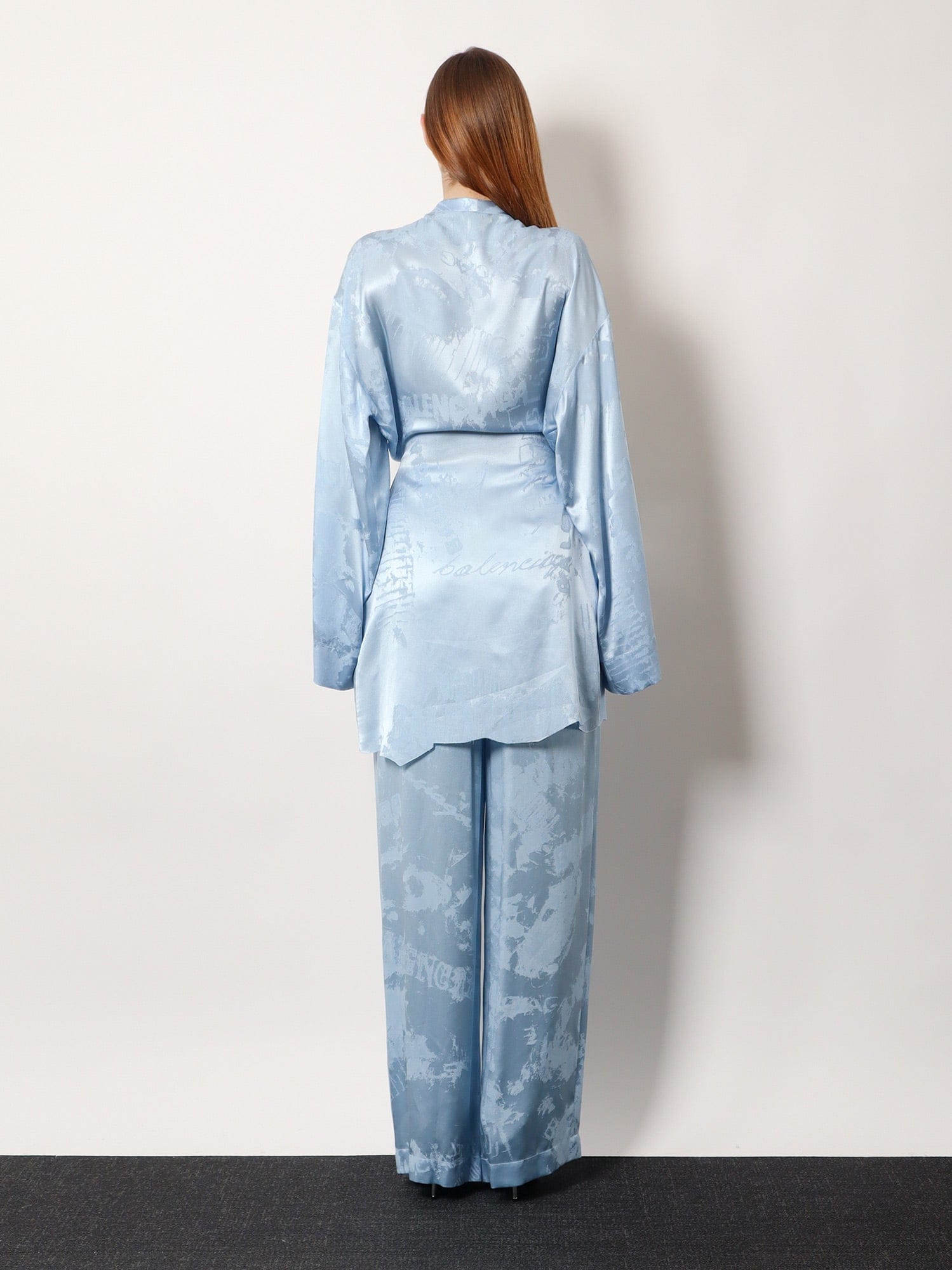 Balenciaga Wrap silk mini dress