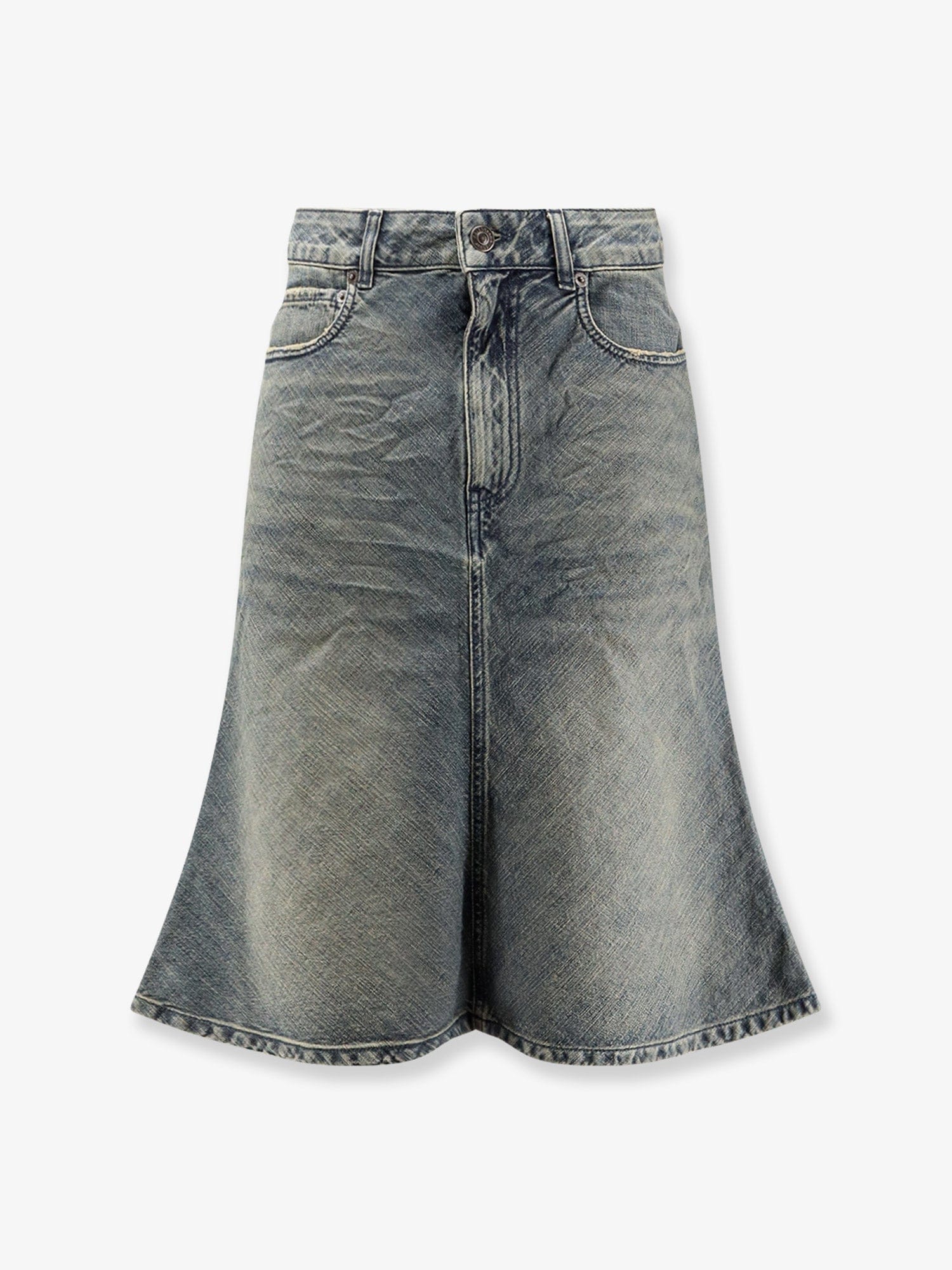 Balenciaga Denim Midi Skirt